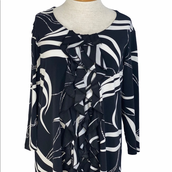 Effortless Style By Citiknits Ruffle Top S - Picture 6 of 6